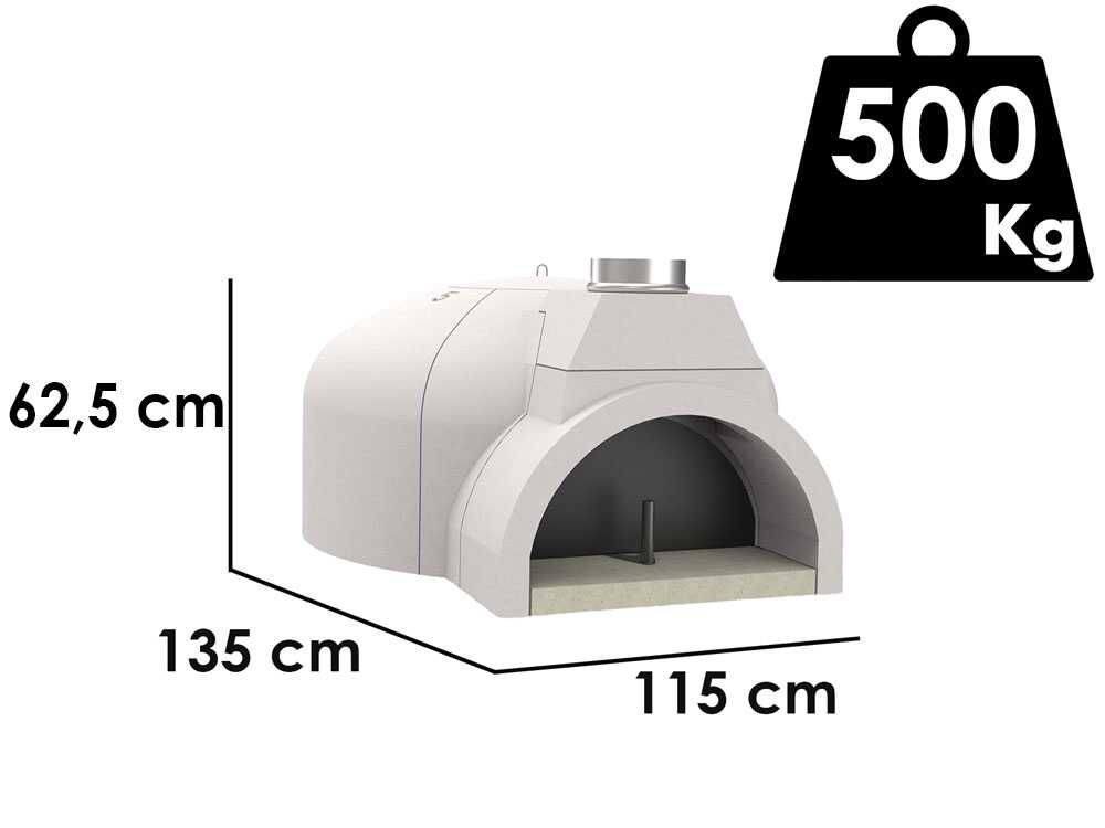 Edilmark FP 100 - Holzbackofen mit Backfläche Ø 100 cm - Backkapazität 5 Pizzen