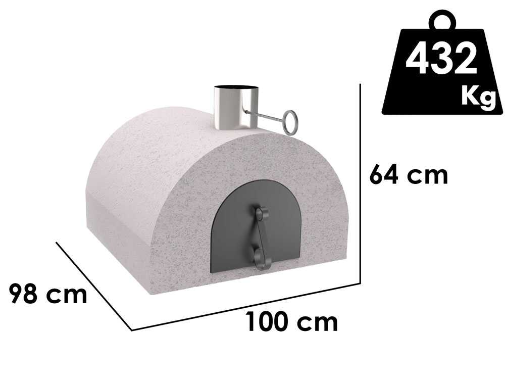 Edilmark FR 1600 - Einbau-Holzbackofen mit Backfläche 86x84 cm