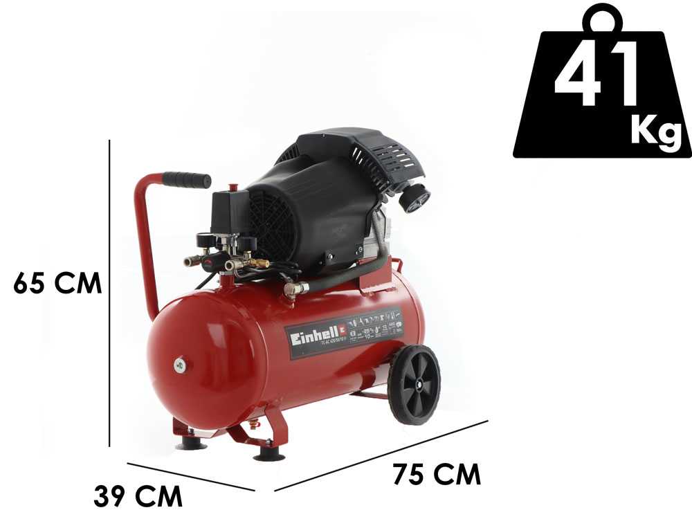 Einhell TC-AC 420/50/10 - Elektrischer Kompressor mit Rädern - Motor 3 PS - Kesselinhalt 50 l