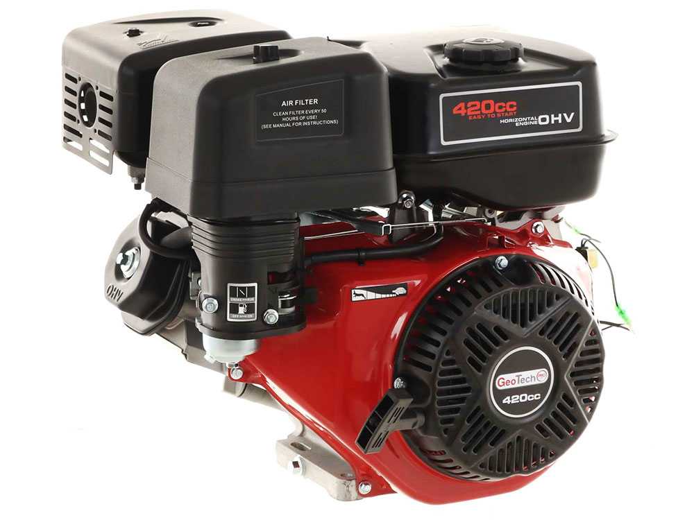 Einzylinder-4-Takt-Benzinmotor GeoTech-Pro 420 ccm mit horizontaler Antriebswelle - E-Starter – Bild 4
