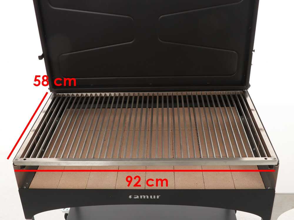 Famur BK 10 Elite - Holzkohle- und Holzkohlebrikett- Grill 2 in 1 - Gitter mit 8 mm-Drehgrillstäben – Bild 3