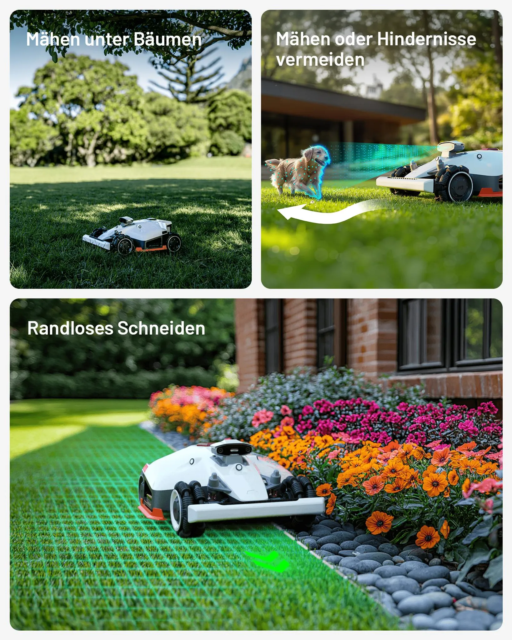 Mähroboter Mammotion LUBA 2 AWD 5000X ohne Begrenzungskabel NetRTK+Vision Auto-Kartierung 80% Steigung Empf 5000m² bis 6000m² mit 4G-Modul RTK-Station – Bild 7