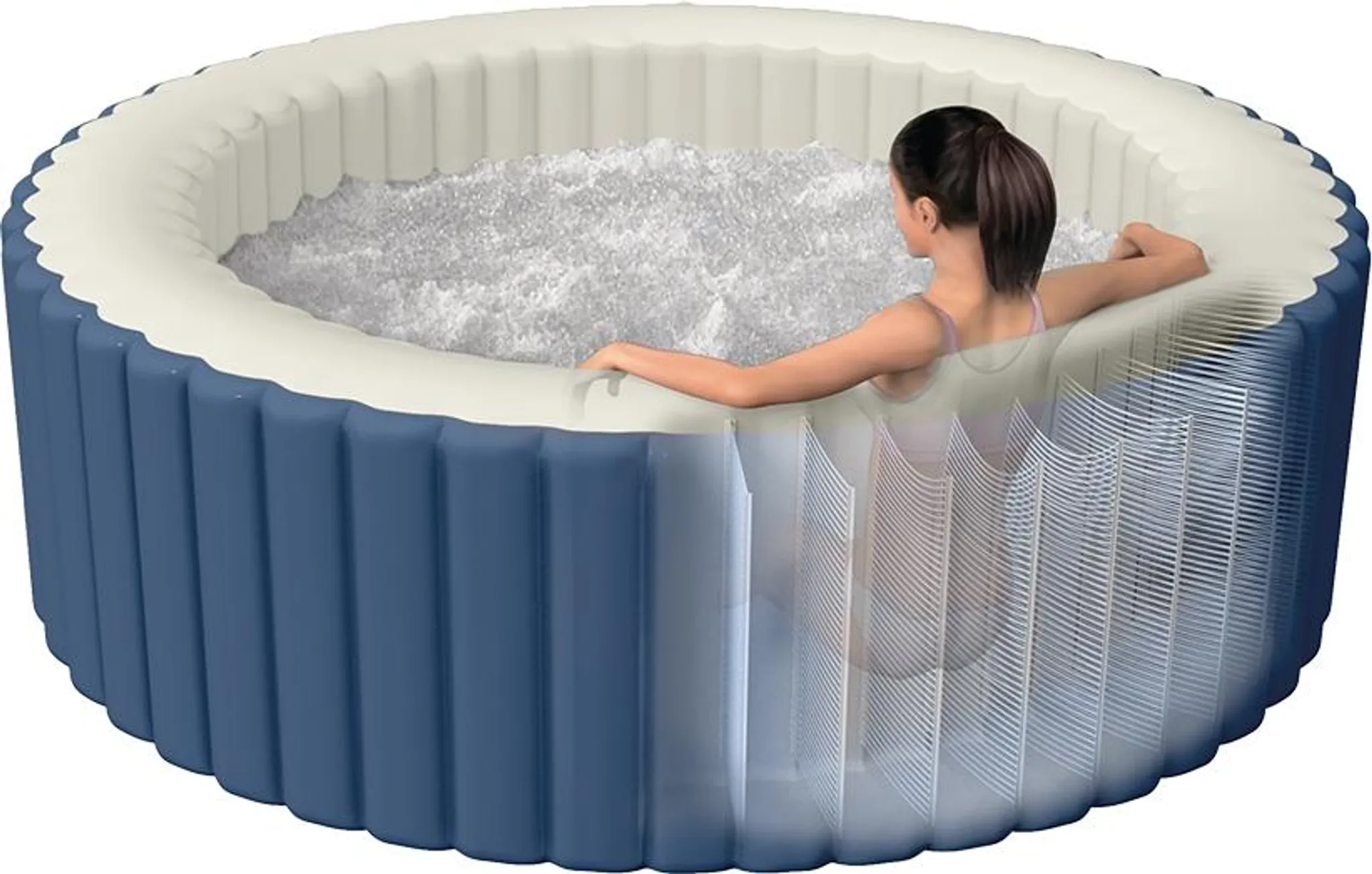 Aufblasbarer Whirlpool Intex Pure Spa - Ø180 x 66cm für 4 Personen - blau – Bild 8