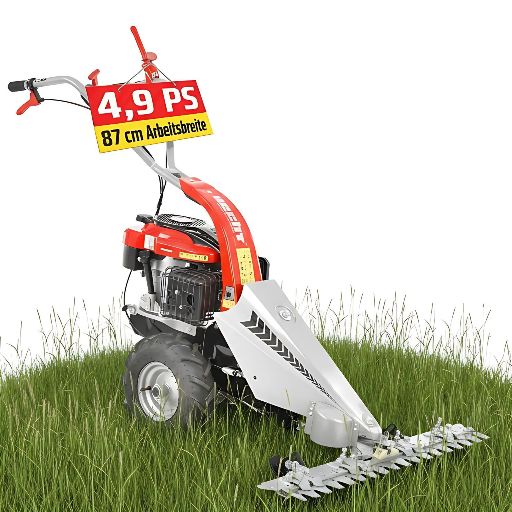 HECHT 587 Balkenmäher | mit Antrieb | 87 cm Schnittbreite | 4,9 PS | 196 cm³ | Stufenlose Schnitthöhenverstellung