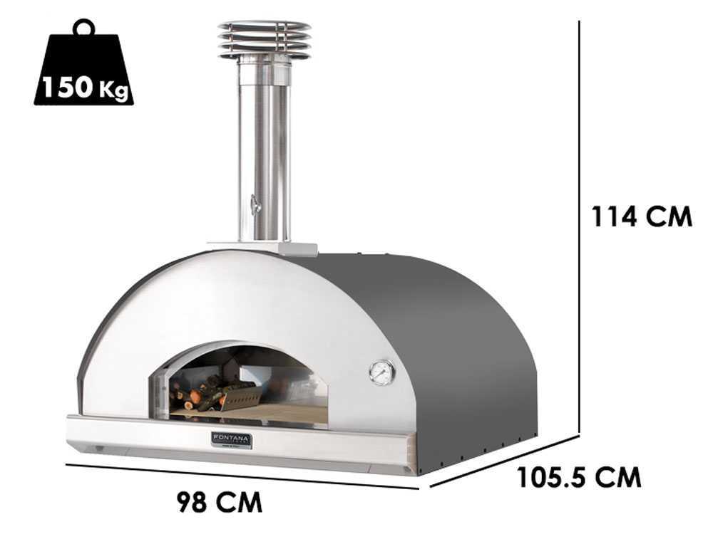 Fontana Marinara - Holzbackofen - Anthrazit