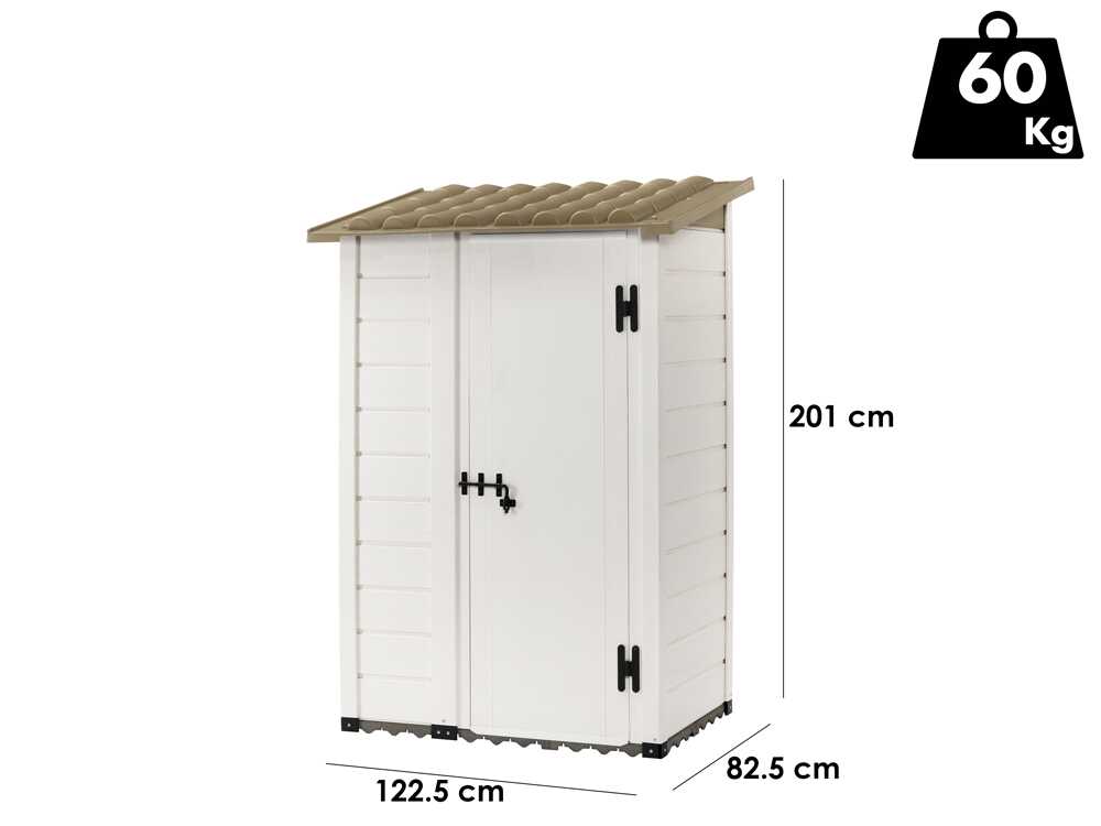 Garofalo Tuscany 100 – Gerätehaus – Mit versetzter Tür – 122,5x82,5x201 cm – Bild 3