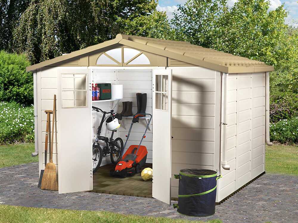 Garofalo Tuscany Evo 280 - Gartenhaus - Mit Fenstern und Doppelflügeltür - 282.5x242.5x225 cm