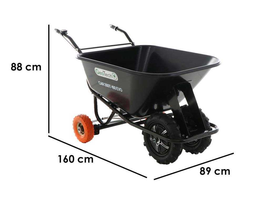 GeoTech CAR 300T - Elektrische Schubkarre -160 EVO - Akku 40V e 6 Ah