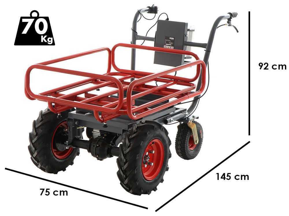 GeoTech CAR 300T-T PLUS Akku-Schubkarre - 40V und 6 Ah Akku