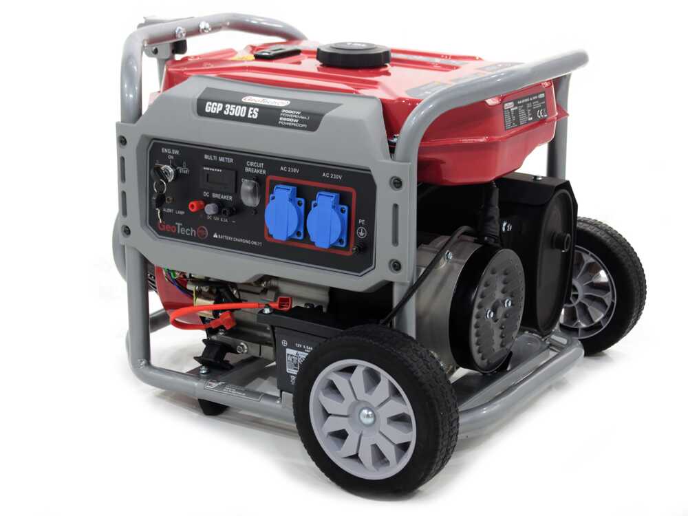 GeoTech Pro GGP 3500 ES - Benzin-Stromerzeuger mit Rädern und AVR-Regelung 3 kW - Dauerleistung 2.8 kW - 230V – Bild 3
