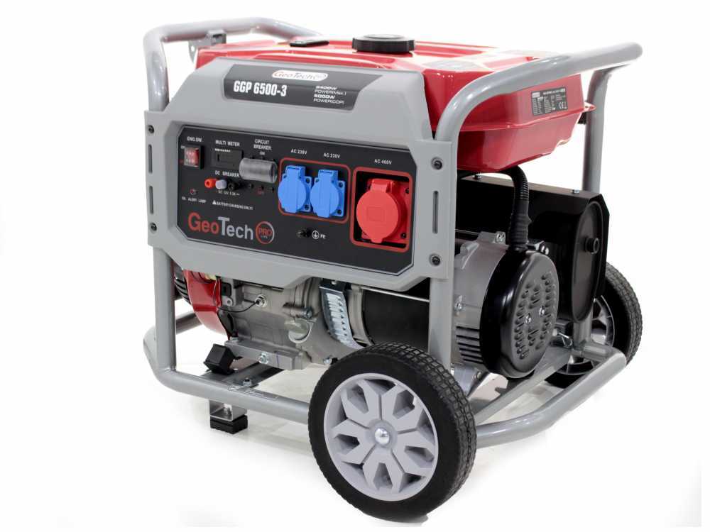 GeoTech-Pro GGP 6500-3 – Stromerzeuger mit Rädern und AVR 5,5 kW – Dauerleistung 5 kW dreiphasig – Bild 3