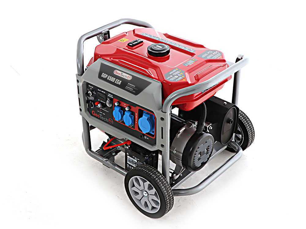 GeoTech Pro GGP 6500 ESA - Benzin-Stromerzeuger mit Rädern und AVR-Regelung und Elektrostarter 5.4 kW - Dauerleistung 5 kW - 230V – Bild 3