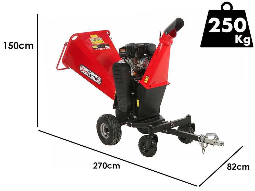 GeoTech-Pro PCS 160LE PRO - Profi Häcksler - Motor Loncin G420FD