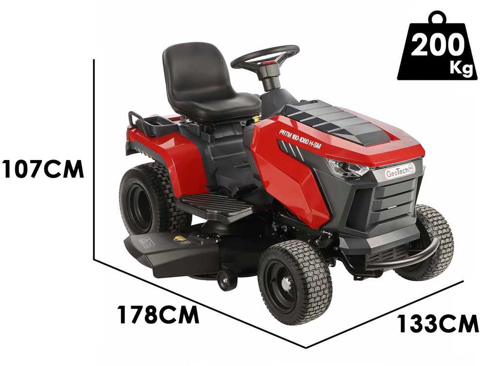 GeoTech-Pro PRTM 180-1080 H-SM - Rasentraktor - Hydrostatisches Getriebe - Seitenauswurf und Mulchen