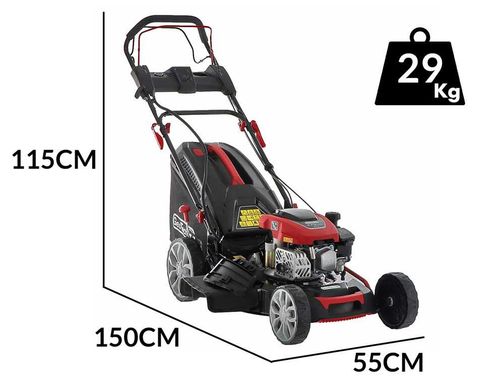 GeoTech S51-170 BMSGW ES - Benzin-Rasenmäher mit Radantrieb - 4 in 1 - 51 cm Messer - Elektro-Starter