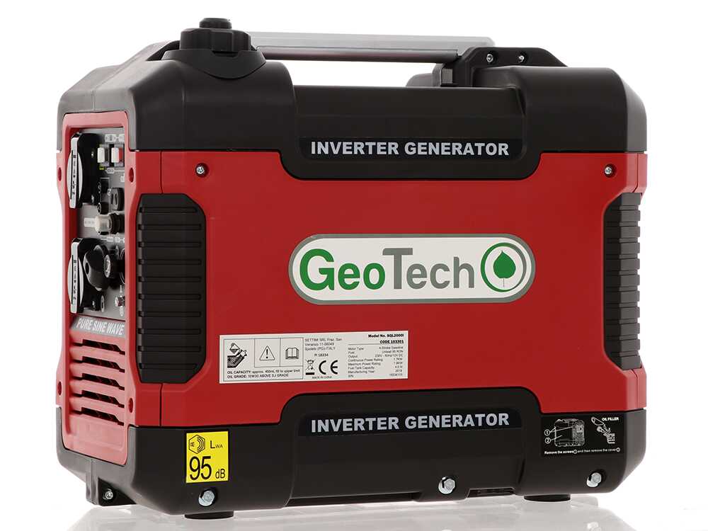GeoTech SQL2000i - Leiser Inverter-Stromerzeuger 2 kW - Dauerleistung 1.7 kW - 230V – Bild 4