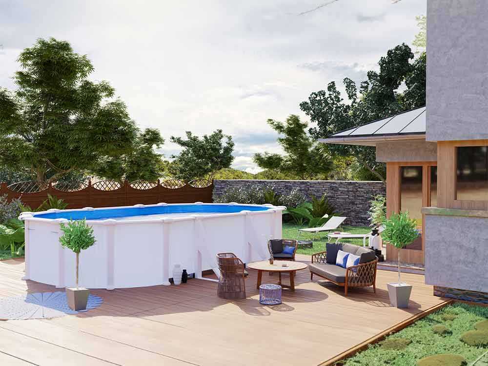 Gre Atlantis Oval 500x300x132cm - Stahlwandbecken – Bild 4