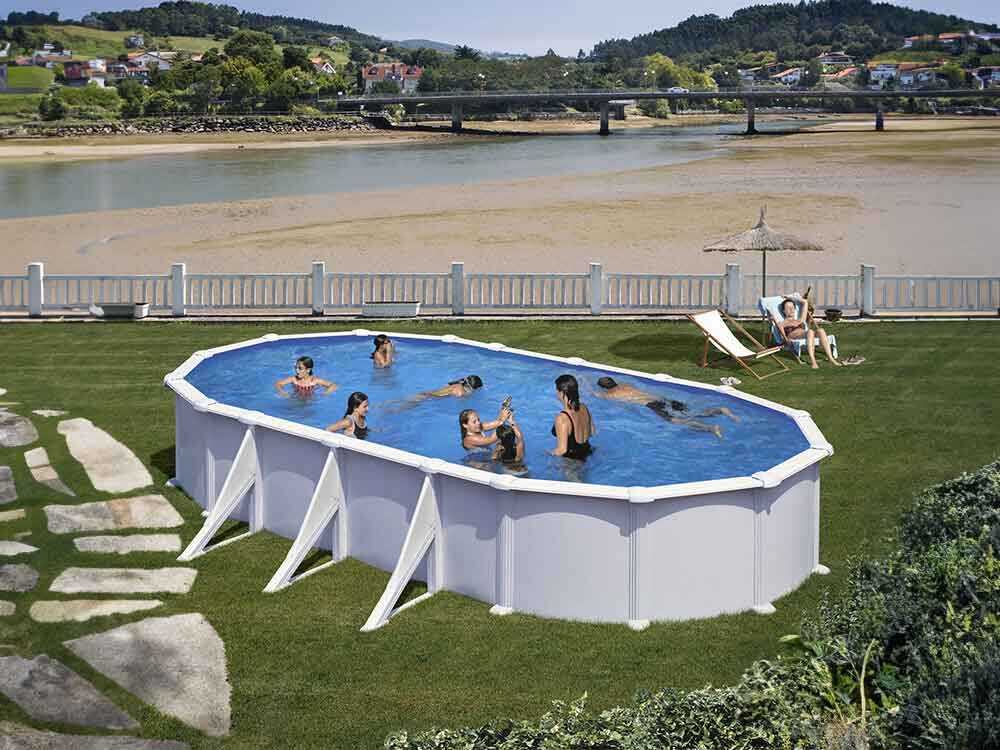 Gre Atlantis Oval 800x470x132cm - Stahlwandbecken – Bild 3