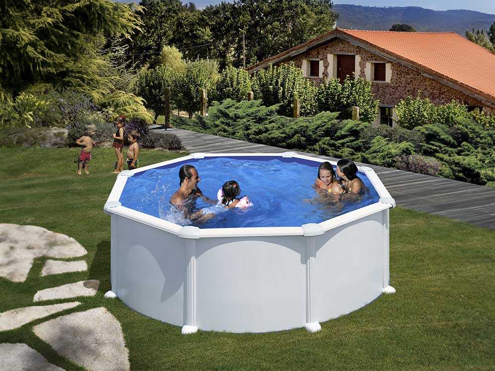 Gre Atlantis rund Ø350 x 132cm - Runder Stahlwandpool – Bild 3