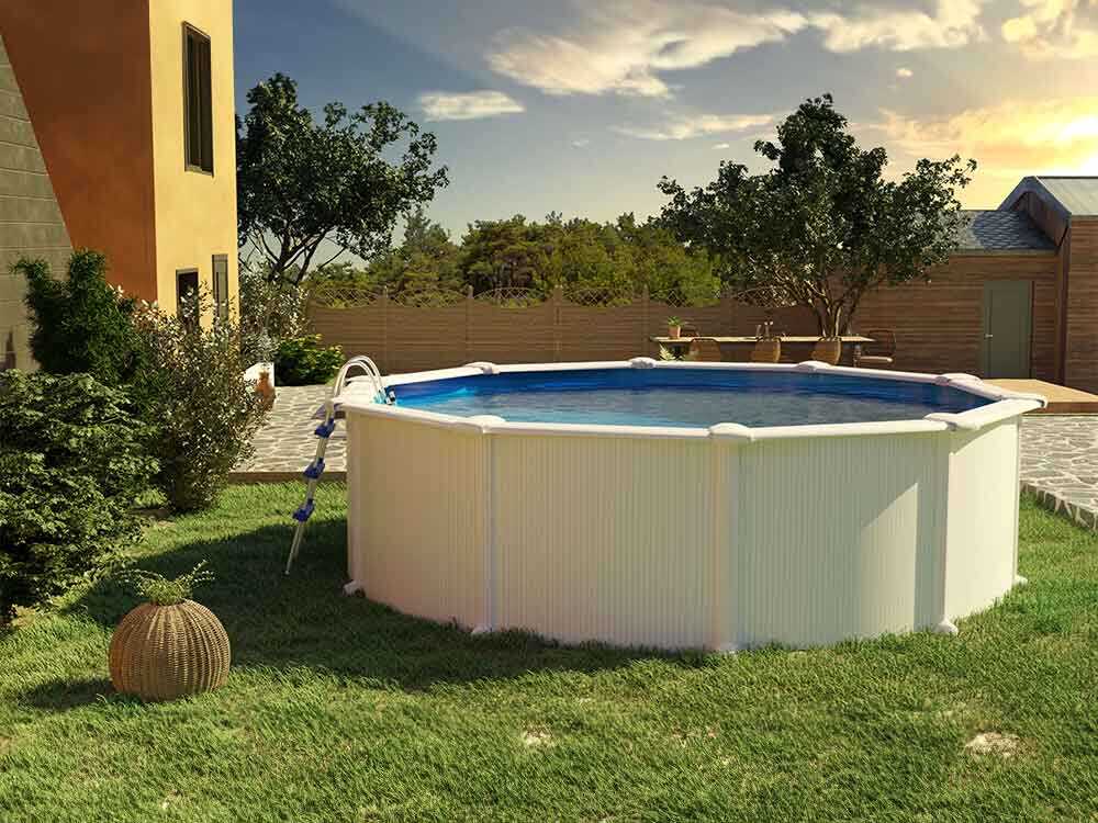 Gre Fidji rund Ø460 x 120 cm - Runder Stahlwandpool – Bild 4