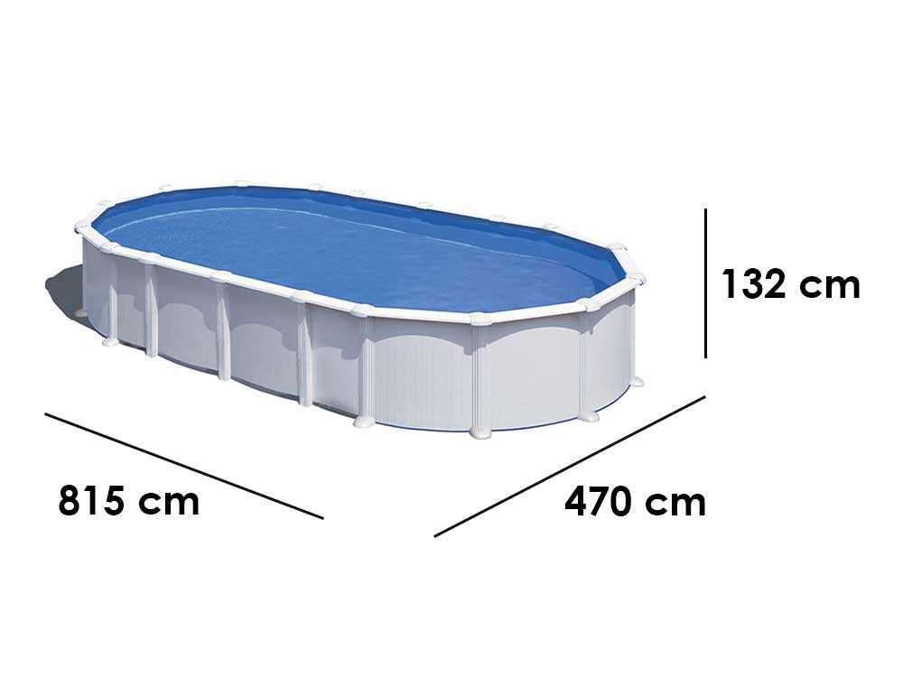 Gre Haiti Oval 800x470x132cm - Aufstellpool - Mit unterirdischen Stäben