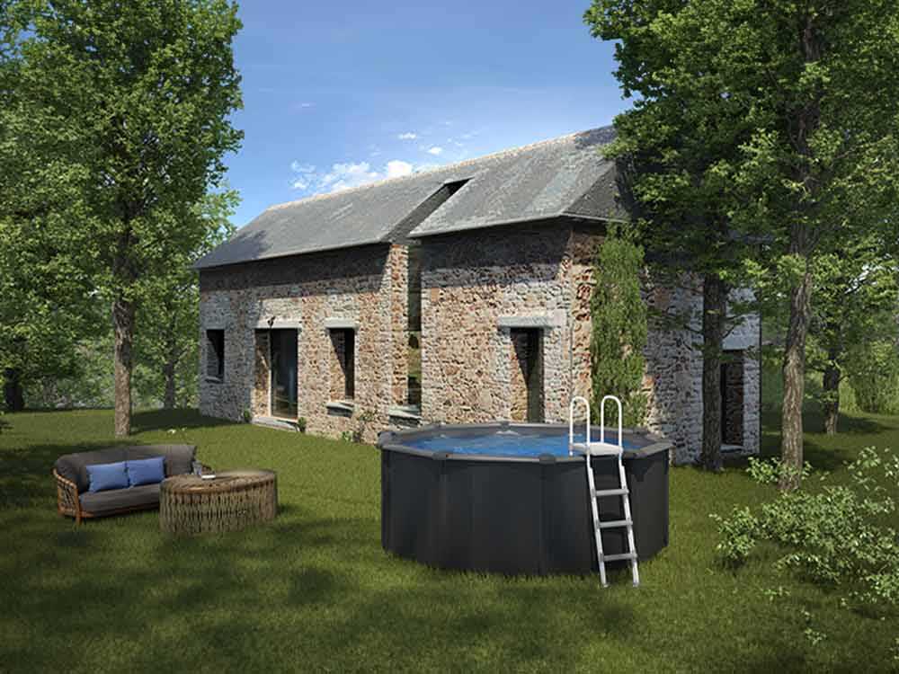 Gre Kea Rund Ø300 x 120 cm - Stahlwandpool – Bild 4