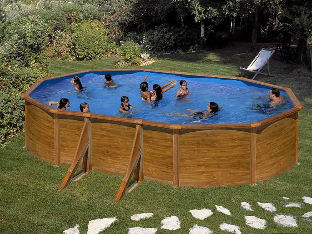 Gre Pacific Oval 500x300x120cm - oberirdischer Stahlpool – Bild 3