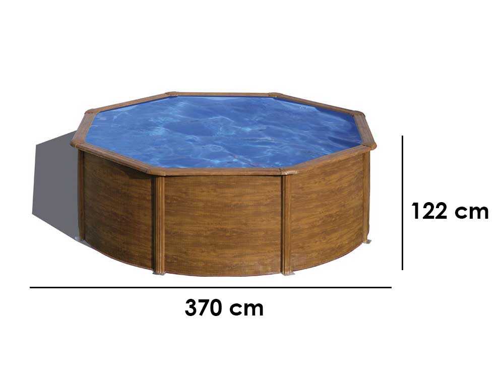 Gre Pacific rund Ø350 x 120 cm - Oberirdischer Stahlpool