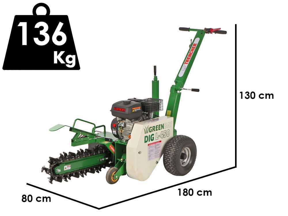 GreenBay DIG L-450 - Grabenfräse - Loncin-Motor 196 ccm