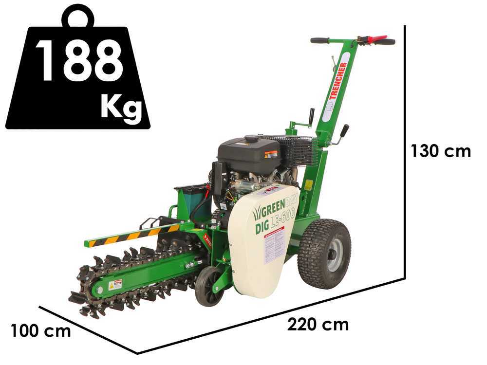 GreenBay DIG LE-600  - Grabenfräse - Loncin-Motor G420F