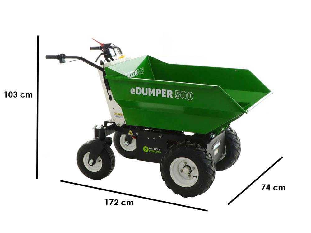GREENBAY eDUMPER 500 - Akku-Schubkarre - 48V 32Ah