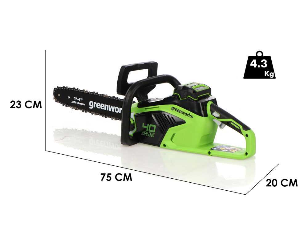 Greenworks GD40CS15K4 - Akku-Astkettensäge - Schwert 35 cm - 40V 4Ah