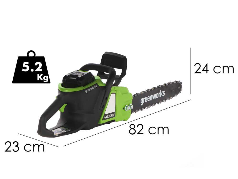Greenworks GD48CS36K4 - Akku-Kettensäge - Schwert 36 cm - 48V 4Ah