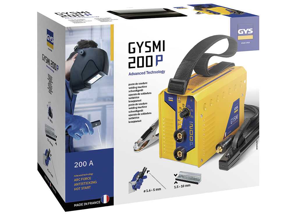 GYS GYSMI 200P - Elektroden-Schweißinverter - (MMA) - Gleichstrom (DC) - Transportkoffer – Bild 3