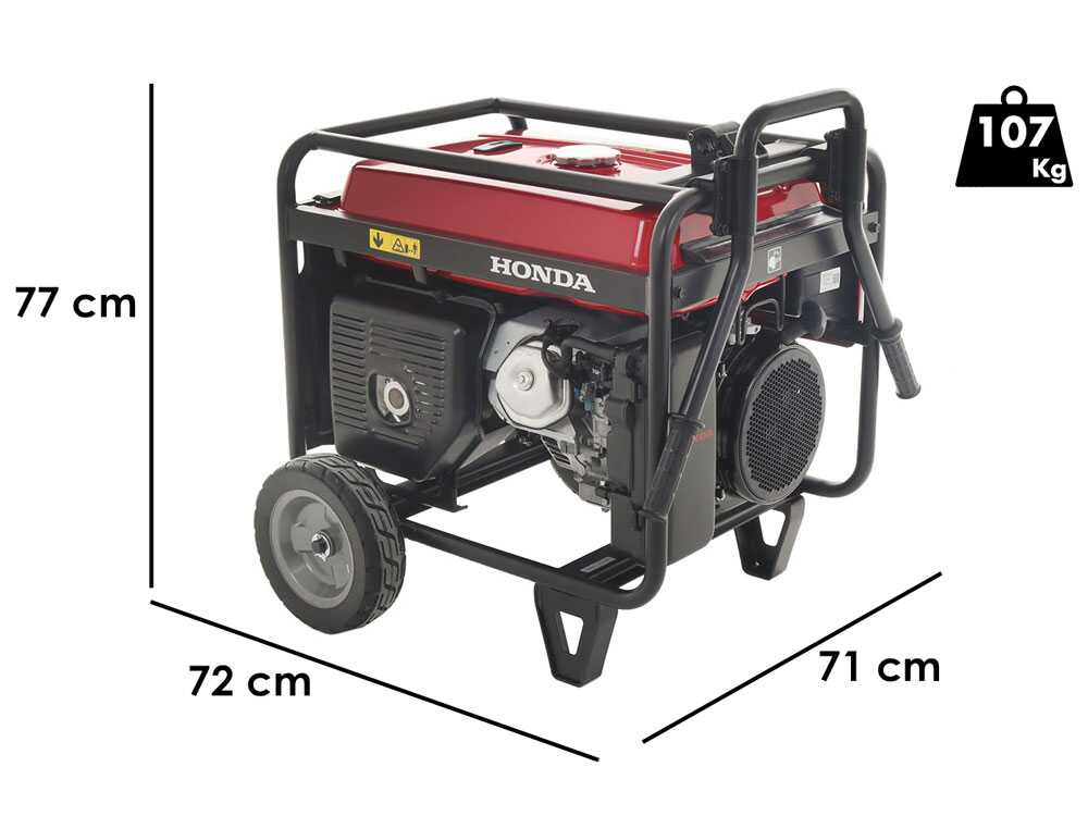 Honda EM 5500CXS - Benzin-Stromerzeuger mit Rädern und AVR-Regelung 5.5 kW - Dauerleistung 5 kW - 230V + ATS