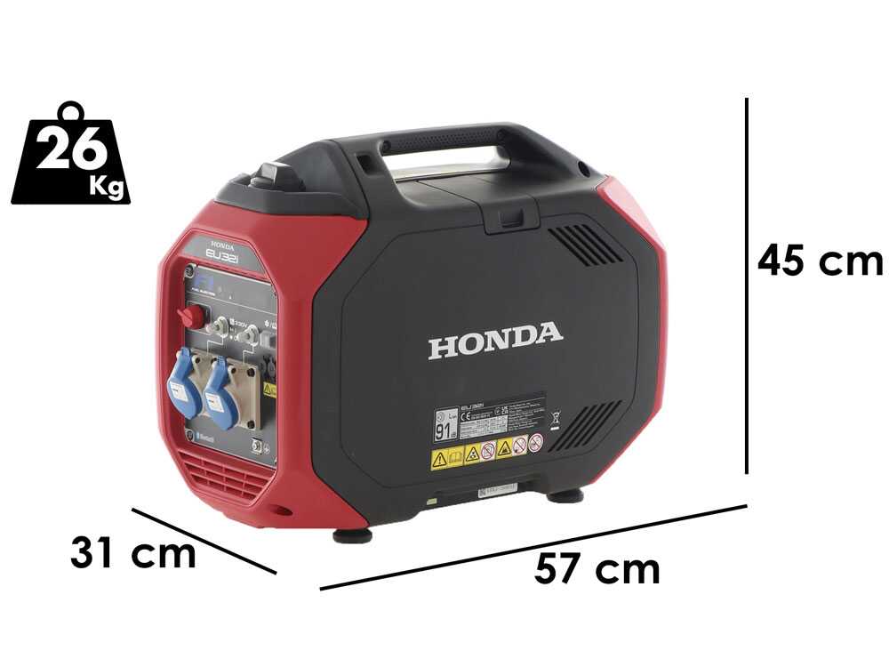 Honda EU32i - Inverter-Stromerzeuger Bluetooth 3.2 kW - Dauerleistung  2.6 kW - 230V