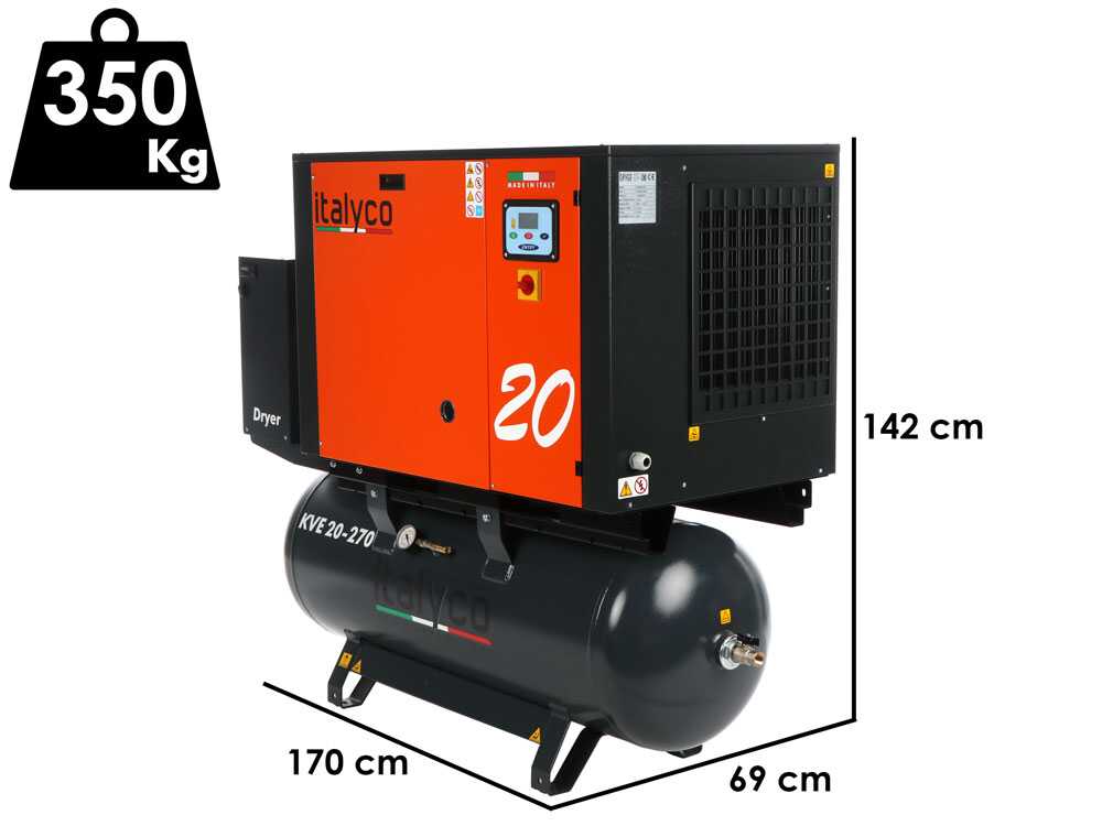 Italyco KVE 20/270 Premium - Schraubenkompressor - Max. Druck 10 bar