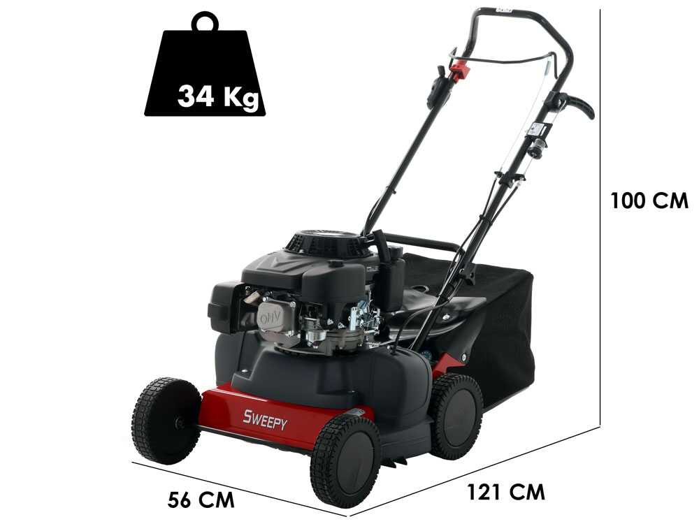 Kehrmaschine Eurosystems SWEEPY mit Loncin 196 OHV Motor - mit Auffangbehälter