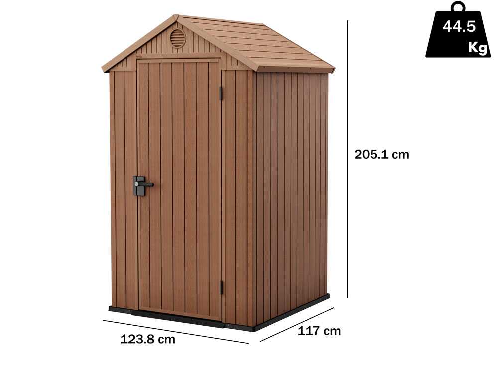 Keter Darwin braun - Gartenhaus Schuppen - 123.8x117x205 cm