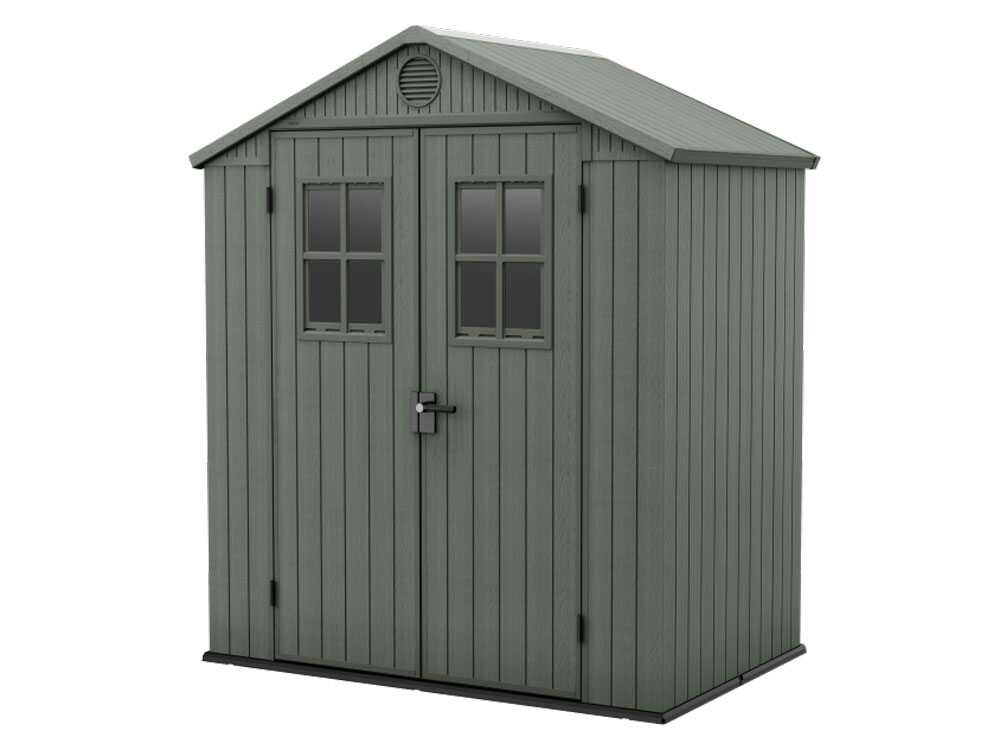 Keter Darwin grün - Gartenhaus - mit Frontfenstern - 190x122x221 cm – Bild 4