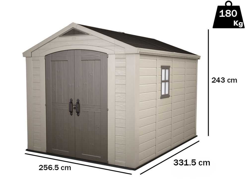 Keter Factor beige - Gartenhaus - mit Seitenfenster - 256.5x331.5x243 cm