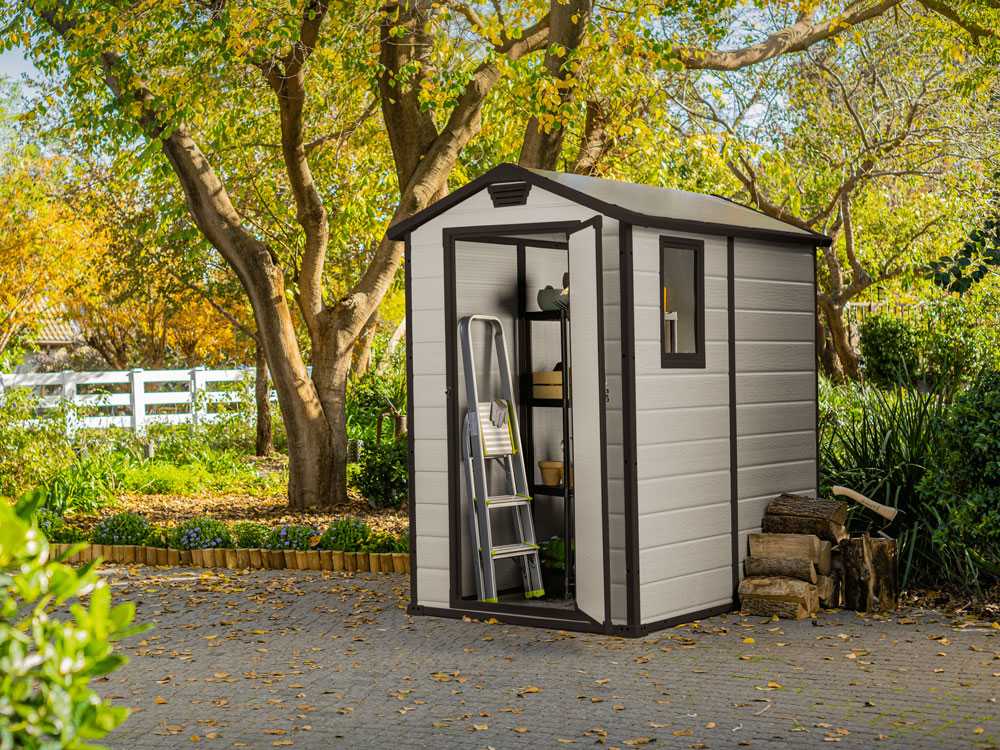 Keter Manor beige - Gartenhaus - mit Seitenfenster - 130x192x198 cm – Bild 4