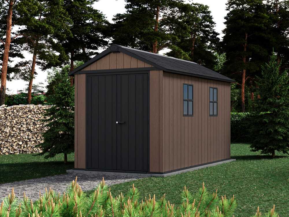 Keter Newton plus 7511/1175 - Gartenhaus - Mit Doppeltür und Fenstern - 230x350x246 cm