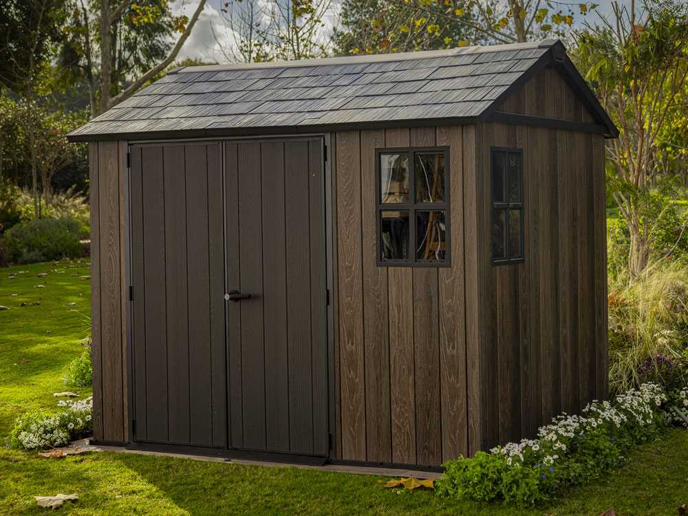 Keter Signature Walnut 759/975 - Gerätehaus - Mit Fenstern - 230 x 287 x 246 cm – Bild 3