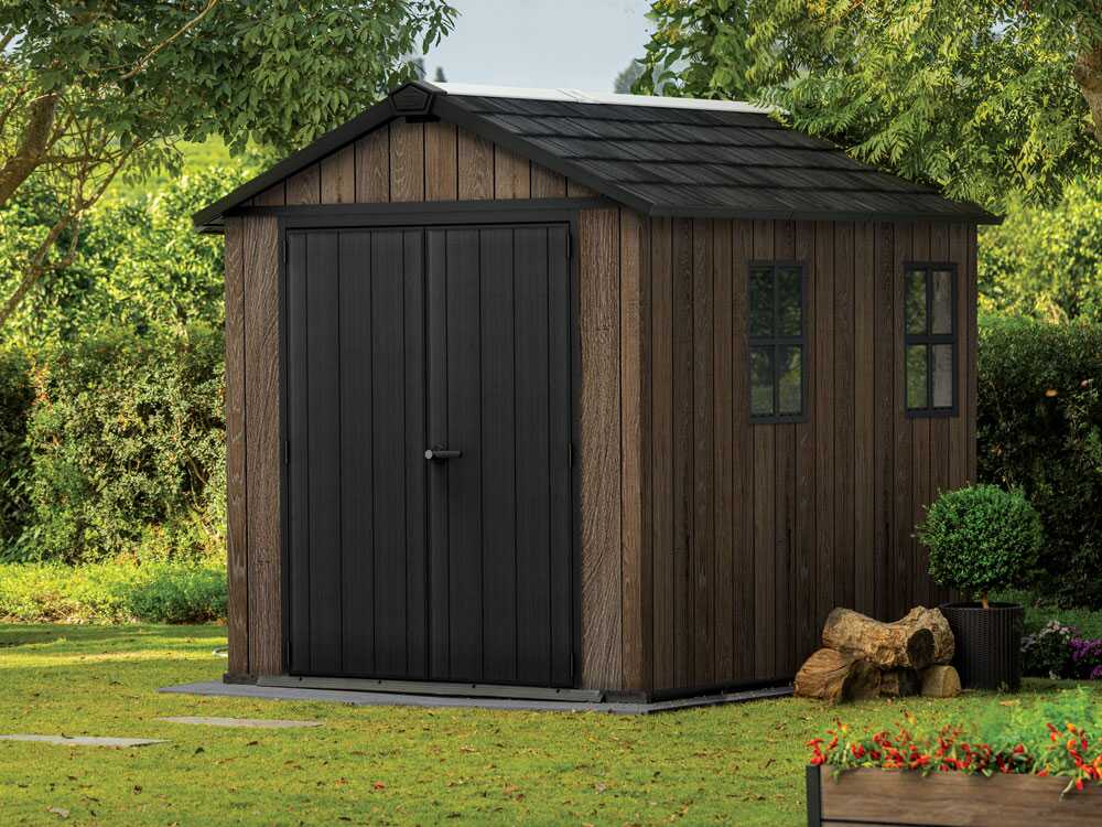 Keter Signature Walnut 759/975 - Gerätehaus - Mit Fenstern - 230 x 287 x 246 cm – Bild 4