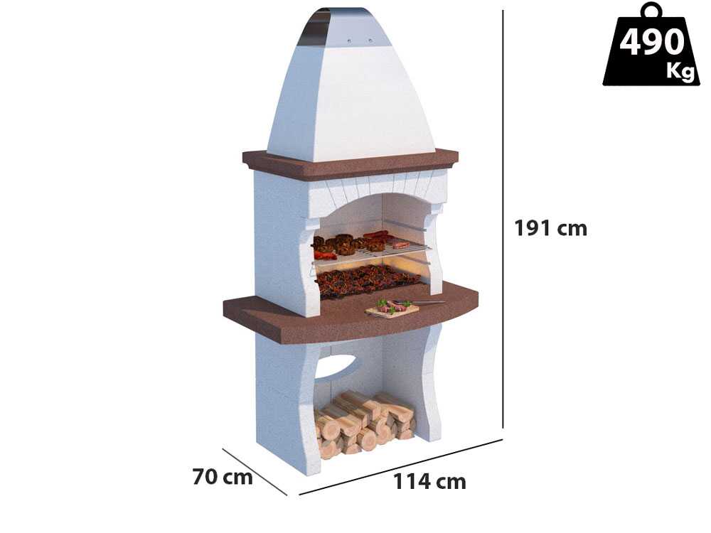 Linea VZ Gallipoli - Grillkamin für Brennholz und Holzkohle