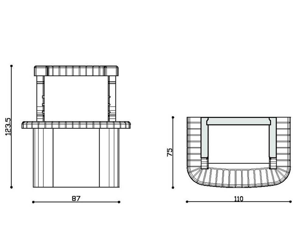 Linea VZ Gavi - Grillkamin für Brennholz/Holzkohle – Bild 4