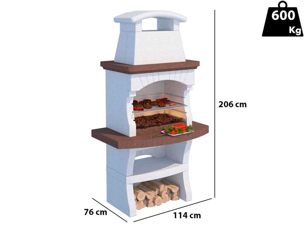 Linea VZ Maiorca - Grillkamin für Holz/Holzkohle