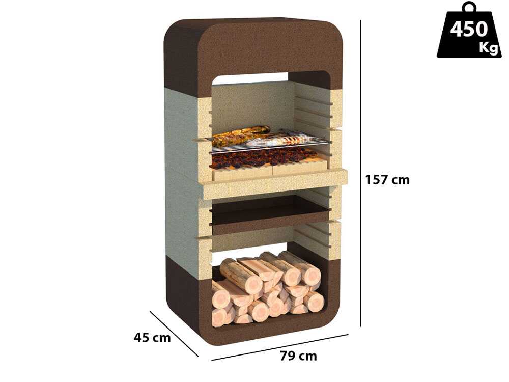 Linea VZ Monopoli - Grillkamin für Brennholz/Holzkohle