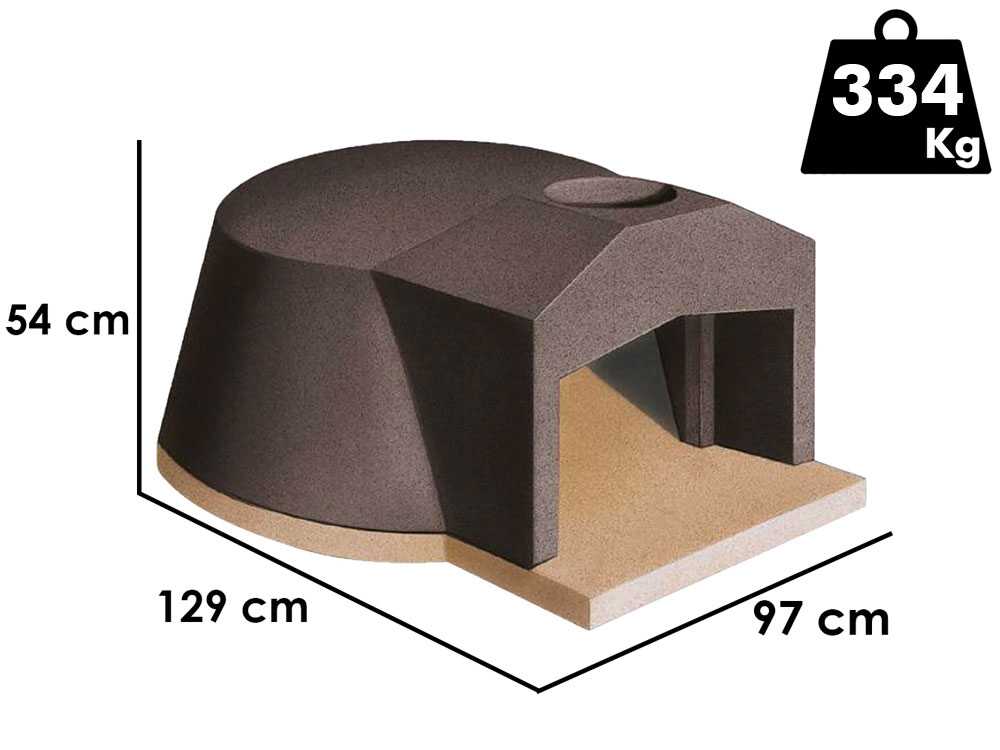 Linea VZ Napoli - Einbau-Holzbackofen mit Backraum Ø 85 cm - Backkapazität 3 Pizzas